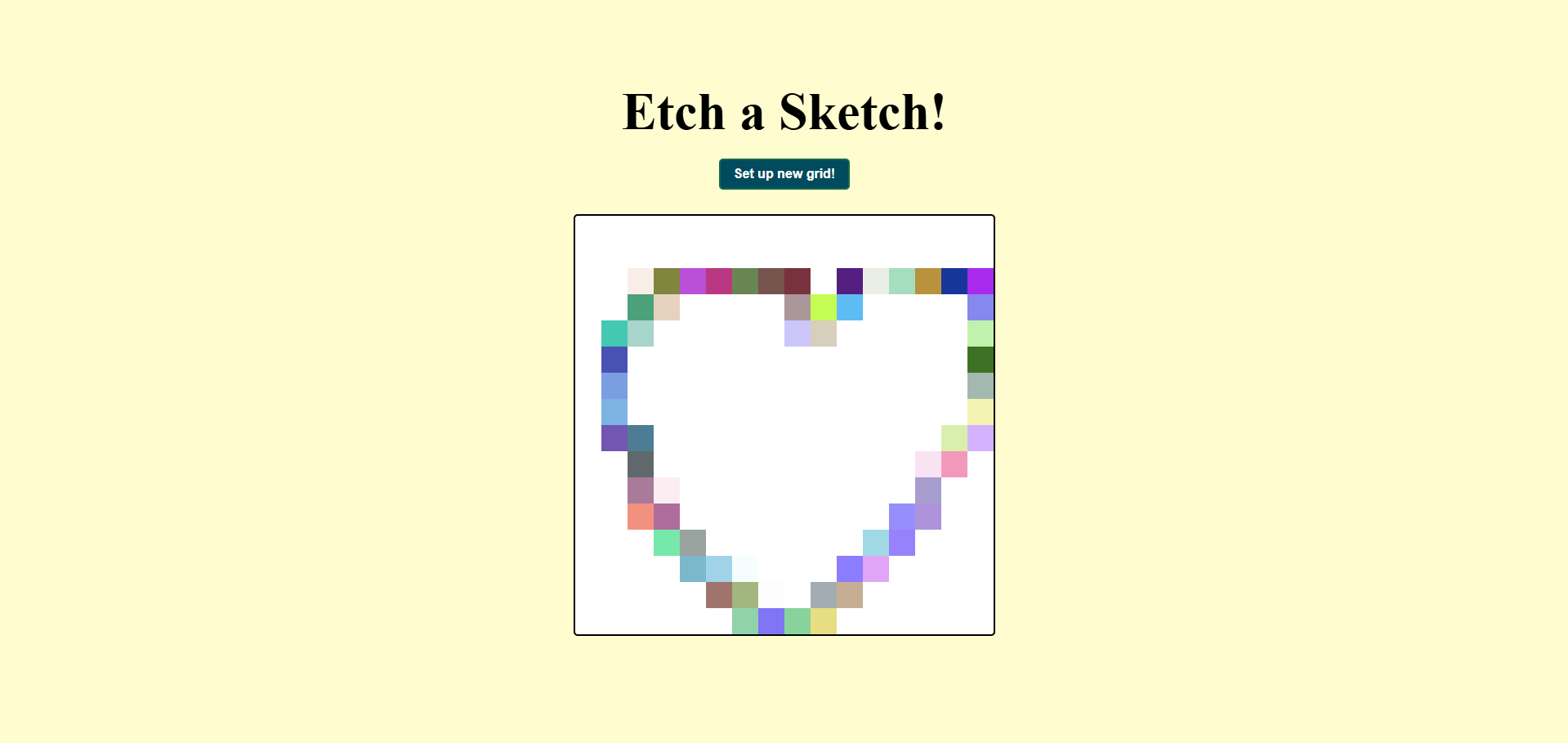 Etch a sketch app project