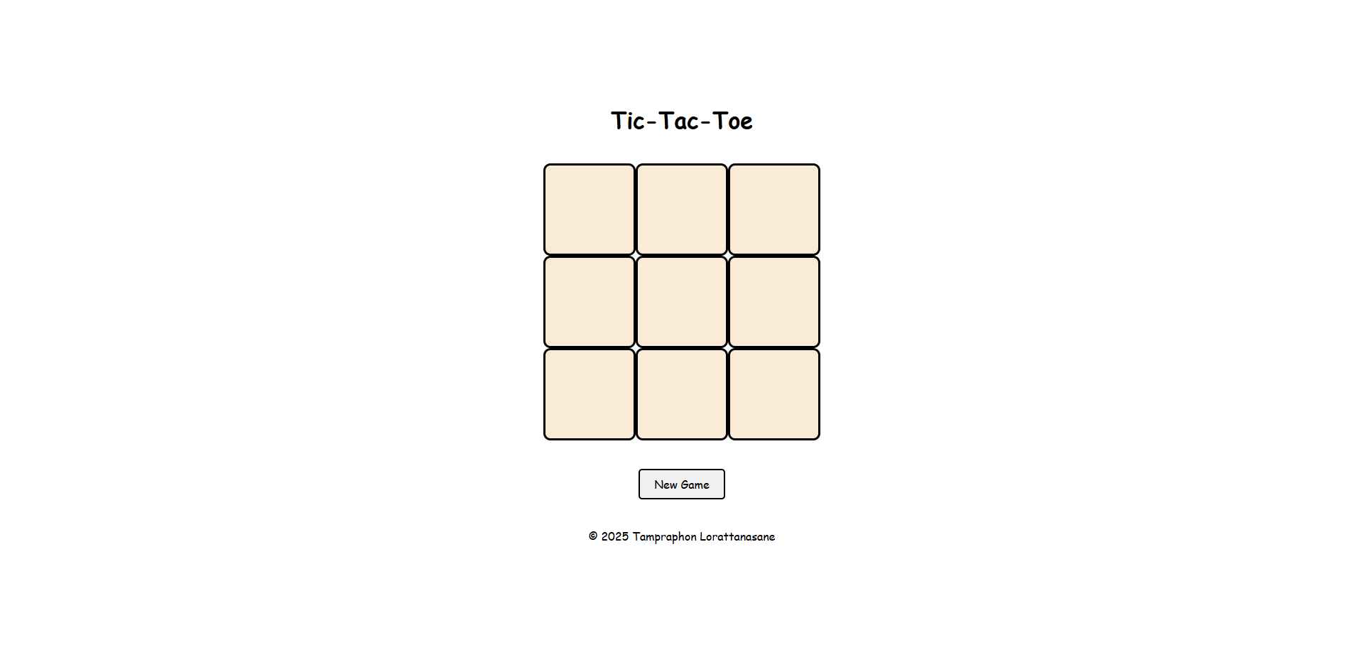 Tic tac toe game project